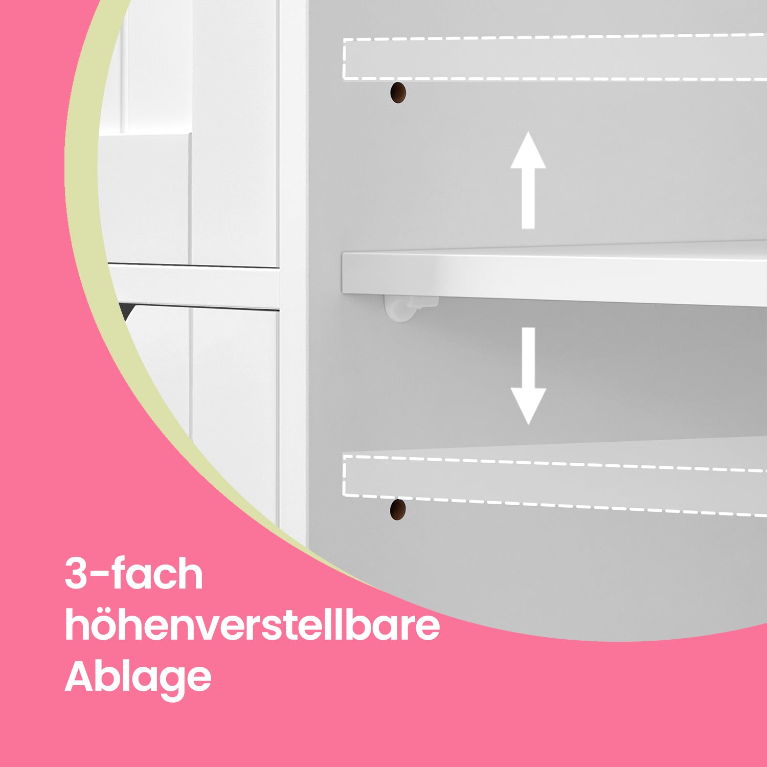 Badezimmerschrank - Schmaler Seitenschrank für Badezimmer, modernes Design