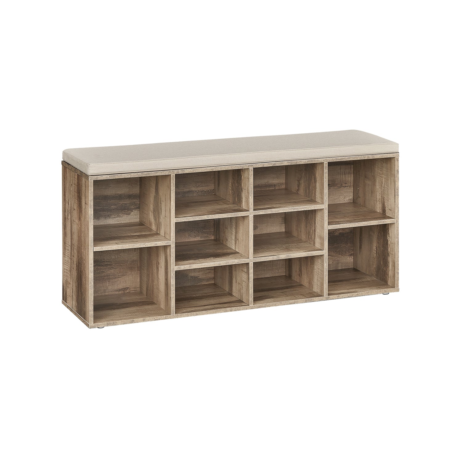 Schuhregal mit Sitzgelegenheiten - 30 × 104 × 48 cm - Camelbruin