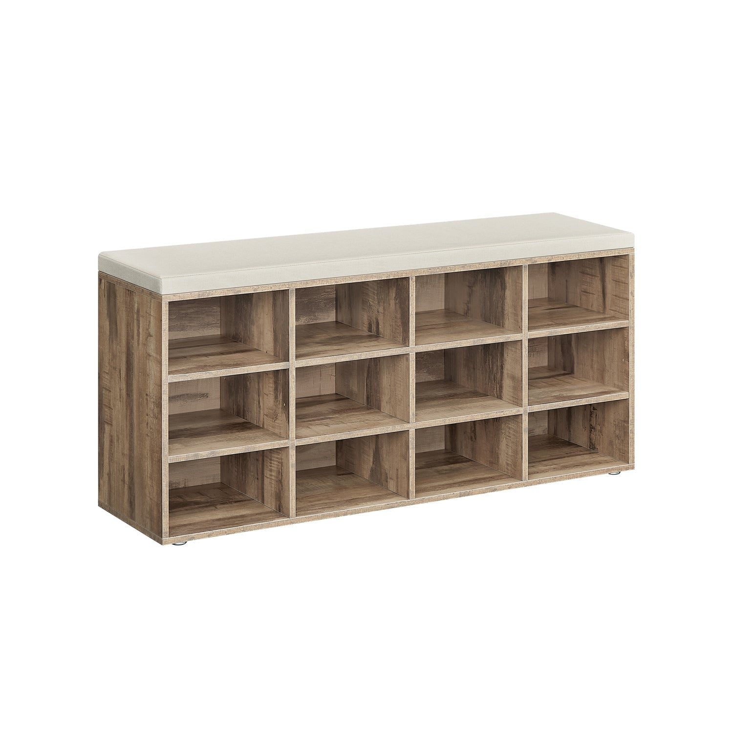 Schuhregal mit Sitz - 30,3 × 104 × 48 cm - Natural Beige