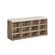 Schuhregal mit Sitz - 30,3 × 104 × 48 cm - Natural Beige