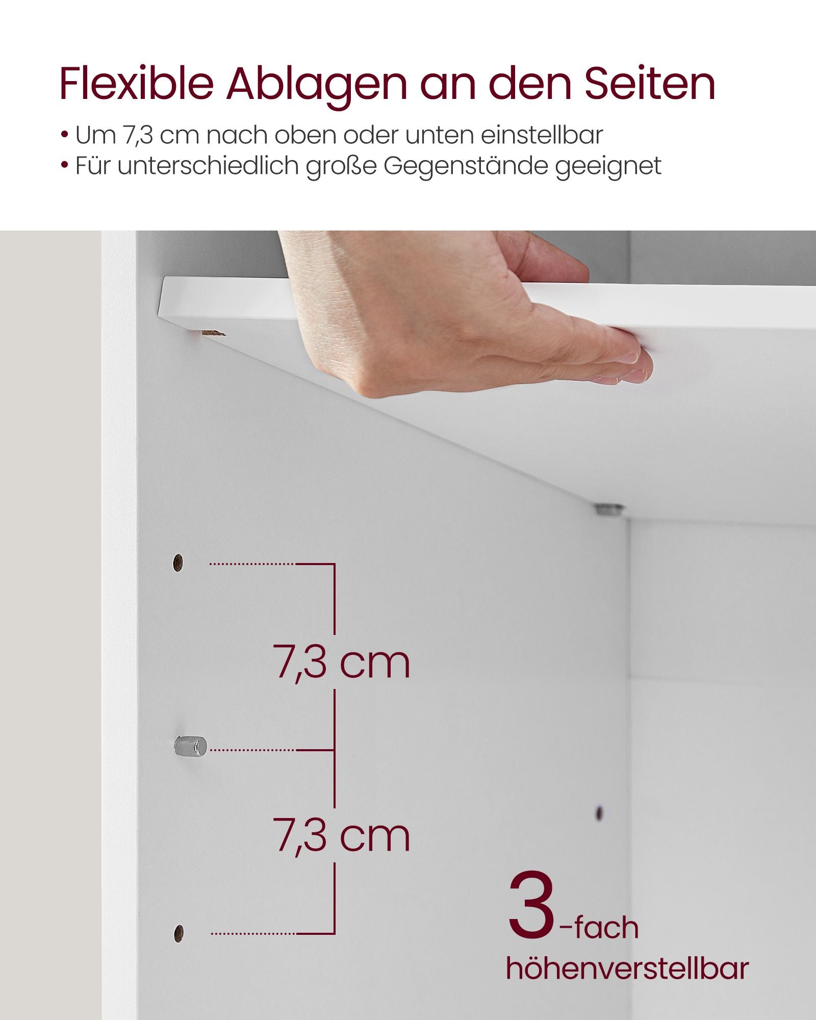 Schuhbank - mit Stauraum - 12 Fächer - klassisches Weiß