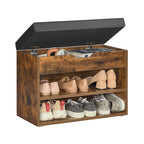 Schuhbank mit Kissen 30 x 60 x 44 cm Natural Beige