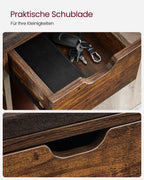 Schuhbank - mit Schublade - Vintage Brown Brown