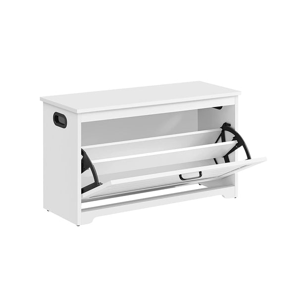 Schuhschrank - mit Sofa und Kapuze - Lagerschrank - Weiß