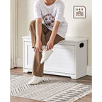 Schuhschrank - mit Sofa und Kapuze - Lagerschrank - Weiß