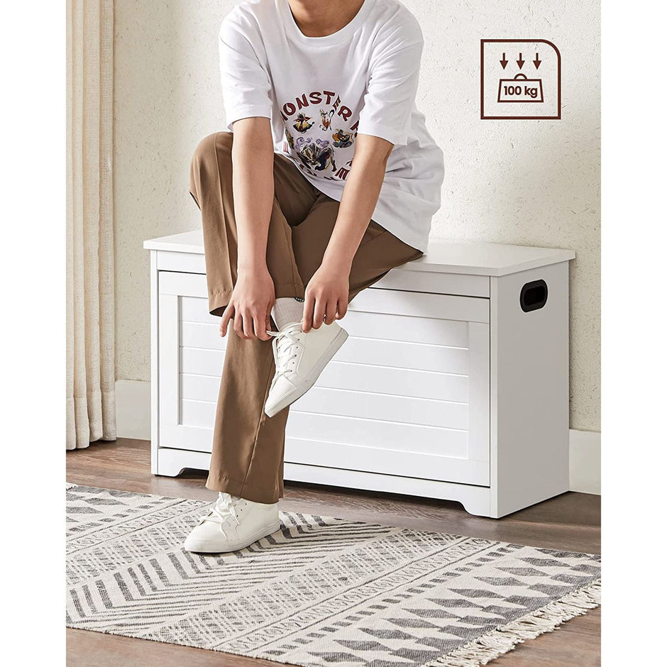 Schuhschrank - mit Sofa und Kapuze - Lagerschrank - Weiß