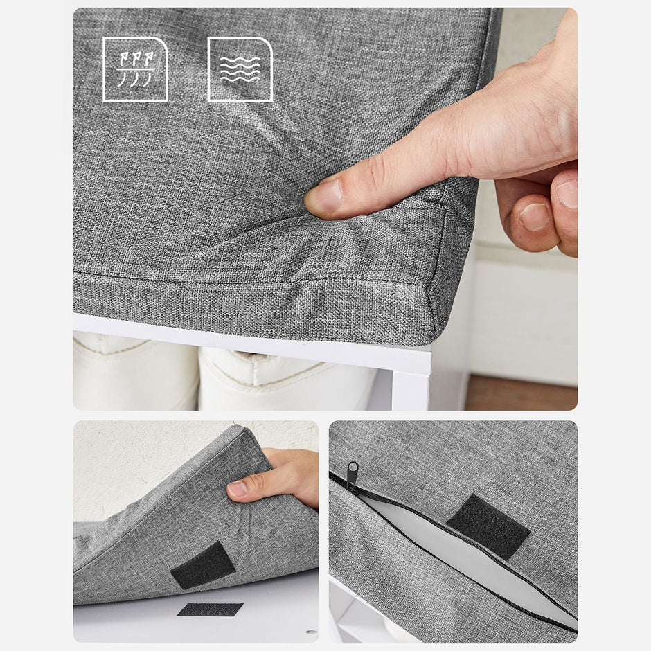 Schuhbank - Schuhregal mit 10 Fächern - Weiß