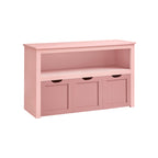 Spielzeugschrank - Organisator - Aufbewahrungsschrank mit Rädern - 3 Fächer - Weiß