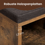 Schuhbank - Sofa mit Stauraum, kombiniert mit Schuhregal