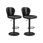 Set von 2 rotierenden Stangenhockern mit Backlast -Tinte -Black