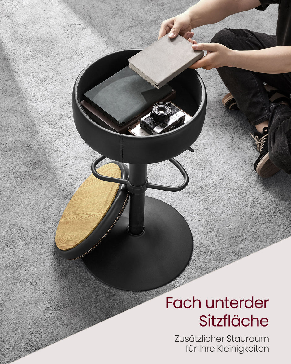 Drehen Sie den Stuhlschulen mit Tintenblack für Speicherplatz ab -Black