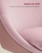 Stuhlhocker - 2 - Höhenverstellbar - Pastellrosa & Silbergrau