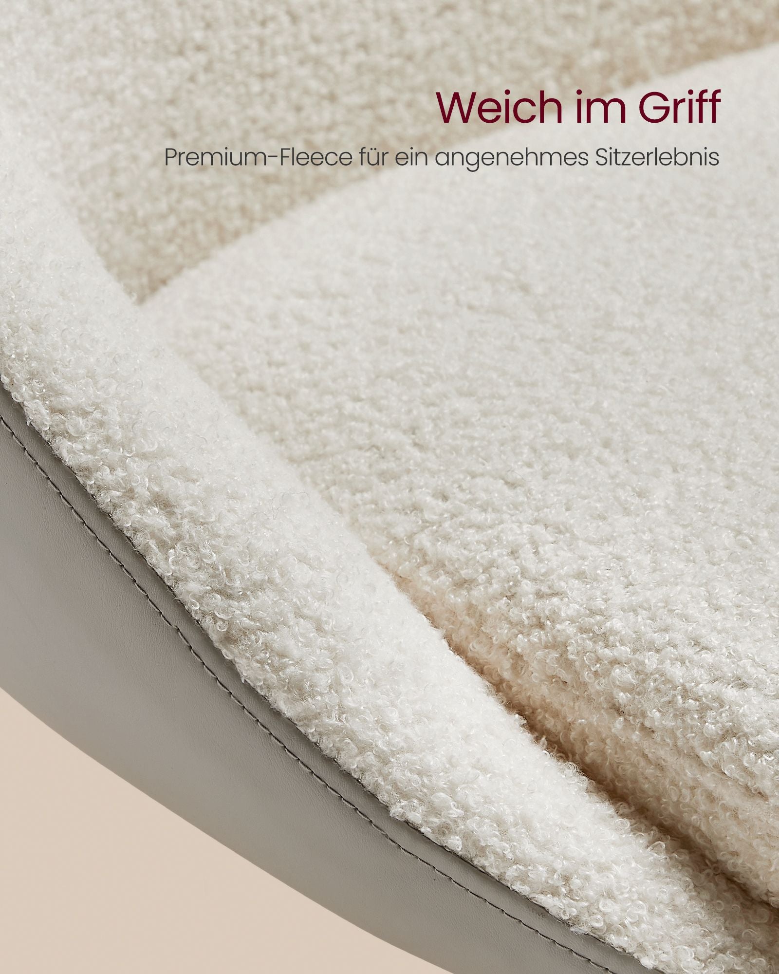 Stangenhocker-Set von 2 in Höhenverstellbares Creme weiß-Silver Grau