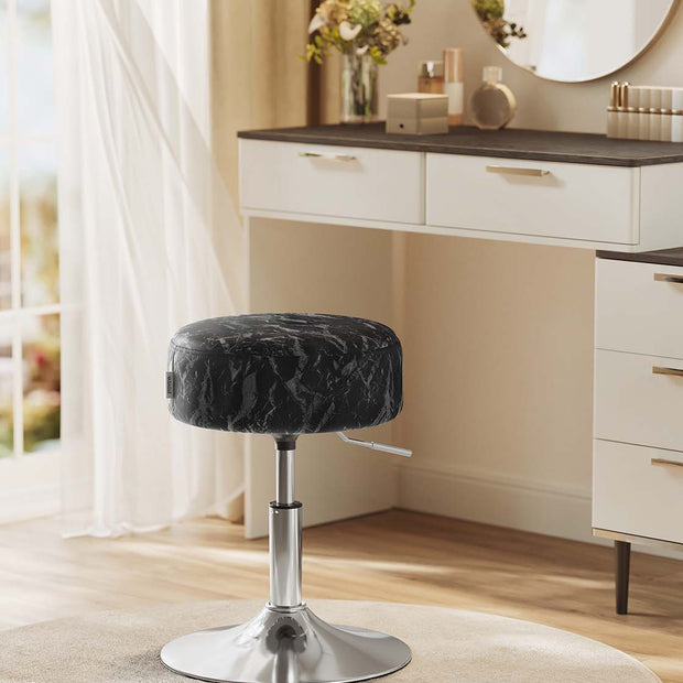 Höhe einstellbar und 360 ° rotierender Make-up-Stuhl-Tintenschwarz