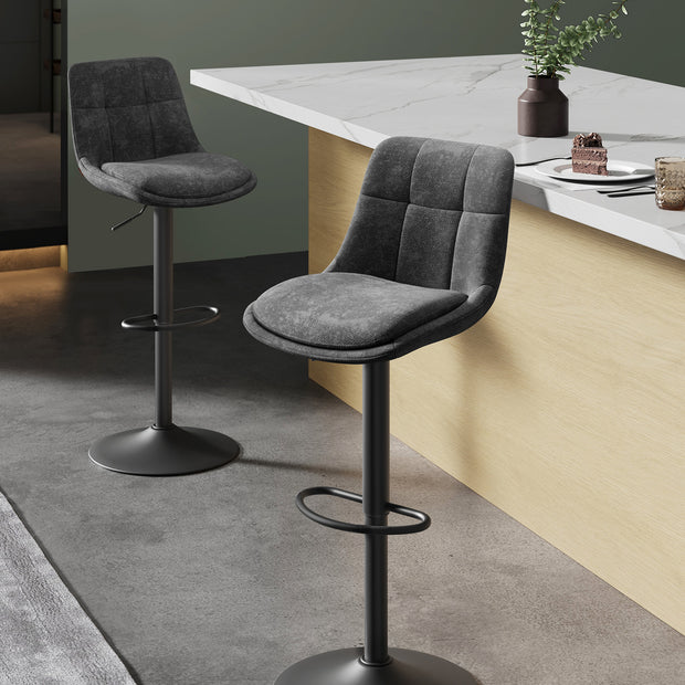 Höhenhöhe -Anpassbare Barsitze mit Rückenlehne und Fußstütze in Leigrijs