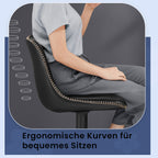 Barhocker - 2 - mit Rückenlehne - Tinte schwarz
