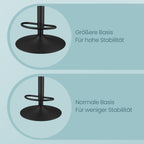 Stangenhocker - 2 - rotatierbar - mit Rückenlehne - Tinte schwarz