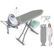Strijkplank - Met Stopcontact en Ablage - In Hoogte Verstelbaar - Duifgrijs - 160 x 38 x 72,5-90 cm