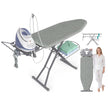 Strijkplank - Met Stopcontact en Ablage - In Hoogte Verstelbaar - Duifgrijs - 160 x 45,5 x 72,5-90 cm