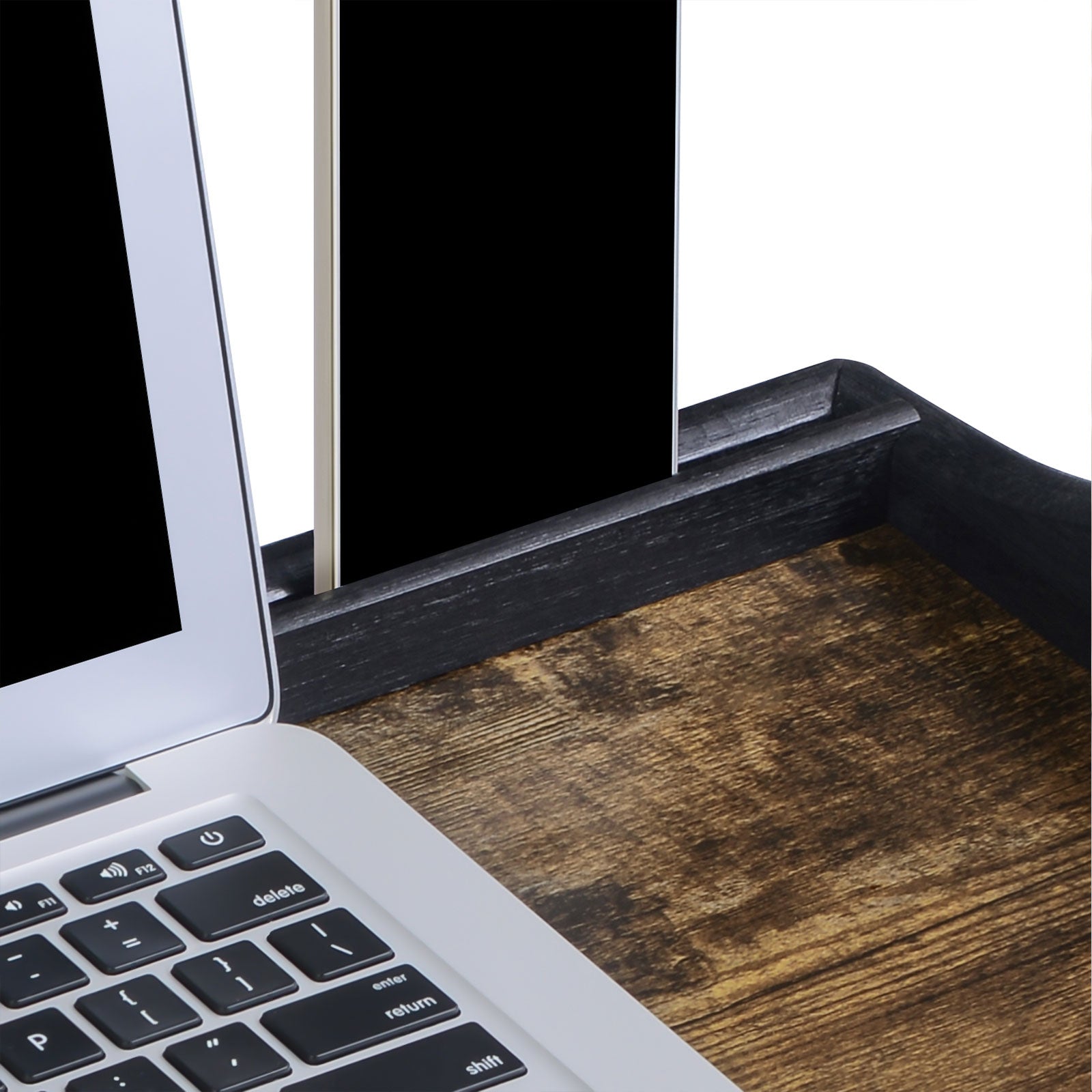 Bedblad - Laptop Standard - Frühstücksblatt - faltbar - Vintage Brown / Schwarz