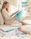 Laptoptafel - 52 x 30 cm - Met Lade - Aluminium Frame - Grijs