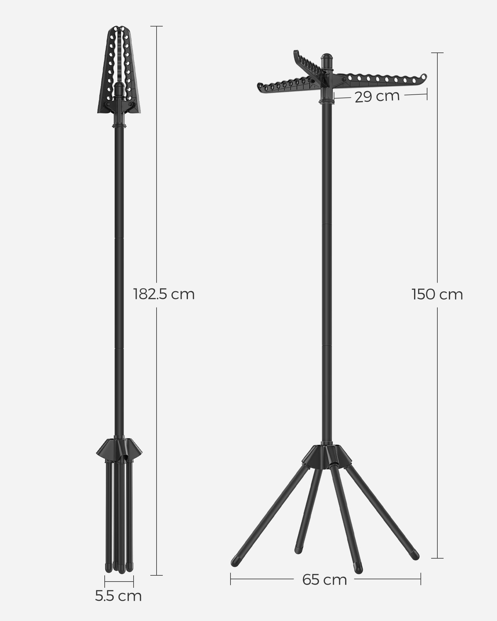 DRABLEK - mit 3 rotierenden Armen und 4 Beinen - schwarz