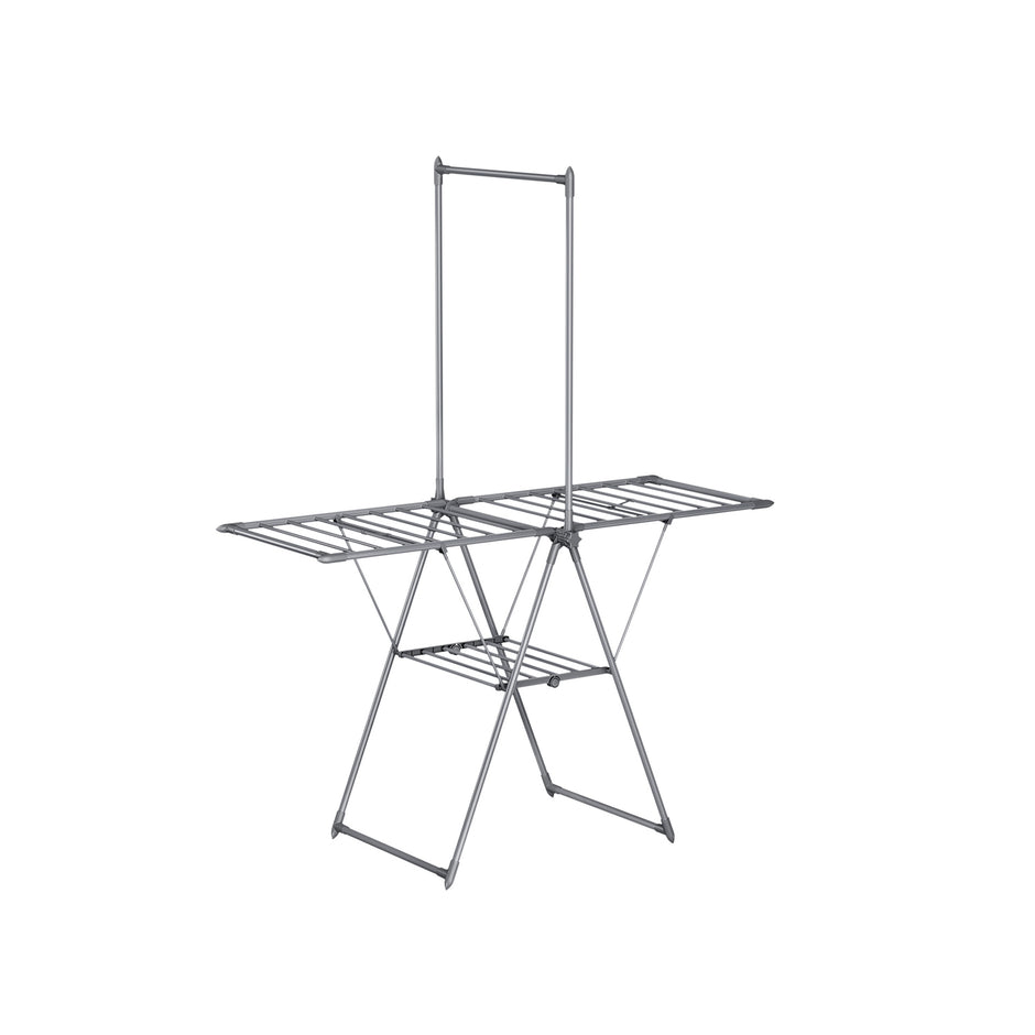 Trocknungsregal mit 2 Level und 2 Flügeln grau