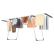Wasdroogrek - 62,5 x (113,5-200) x 90 cm - 22 m² droogoppervlak - uitschuifbare zijvleugels - opvouwbaar - wit-grijs - maximale draagkracht 24 kg