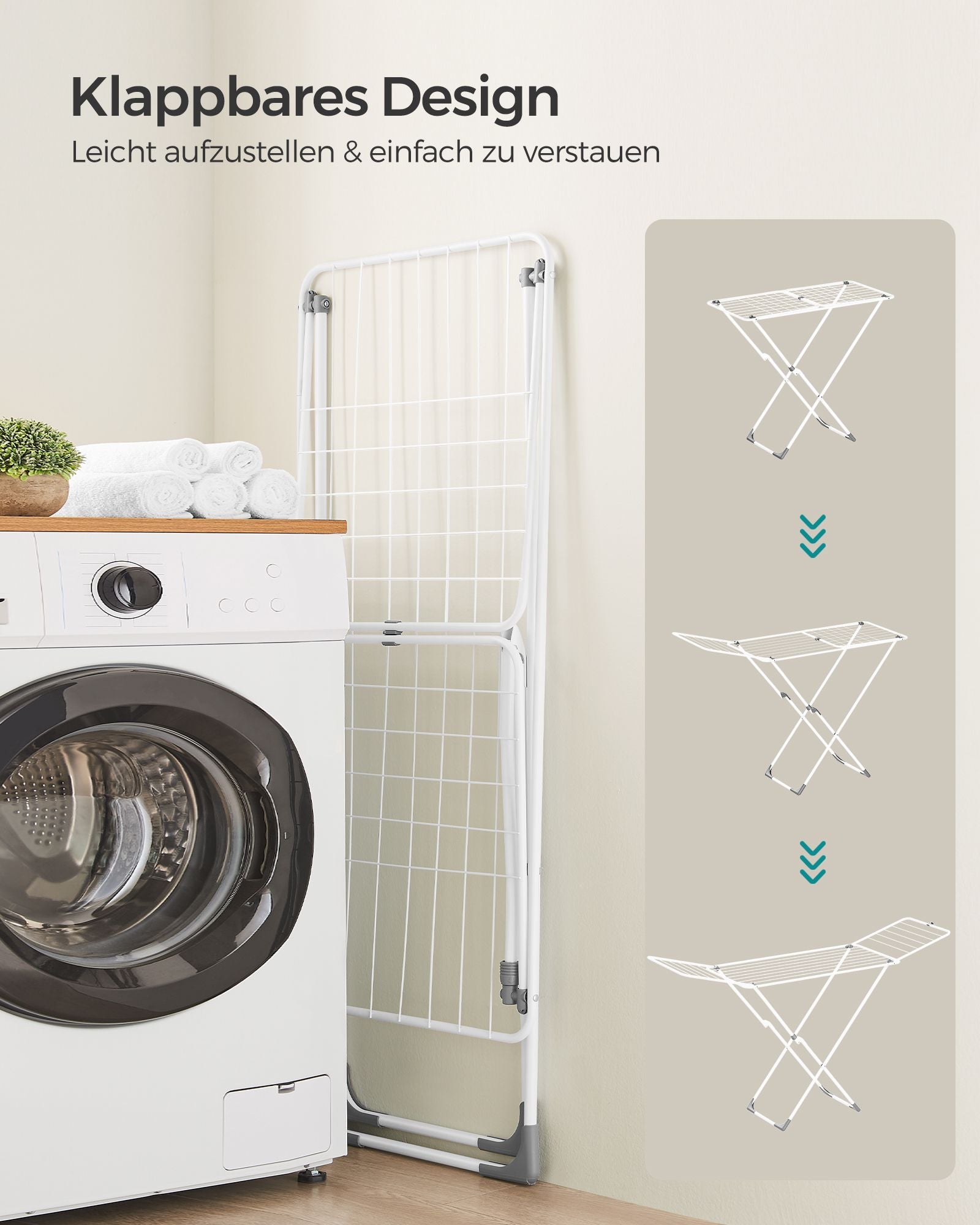 Faltbarer Standtrockner - für Innen- und Freien im Freien
