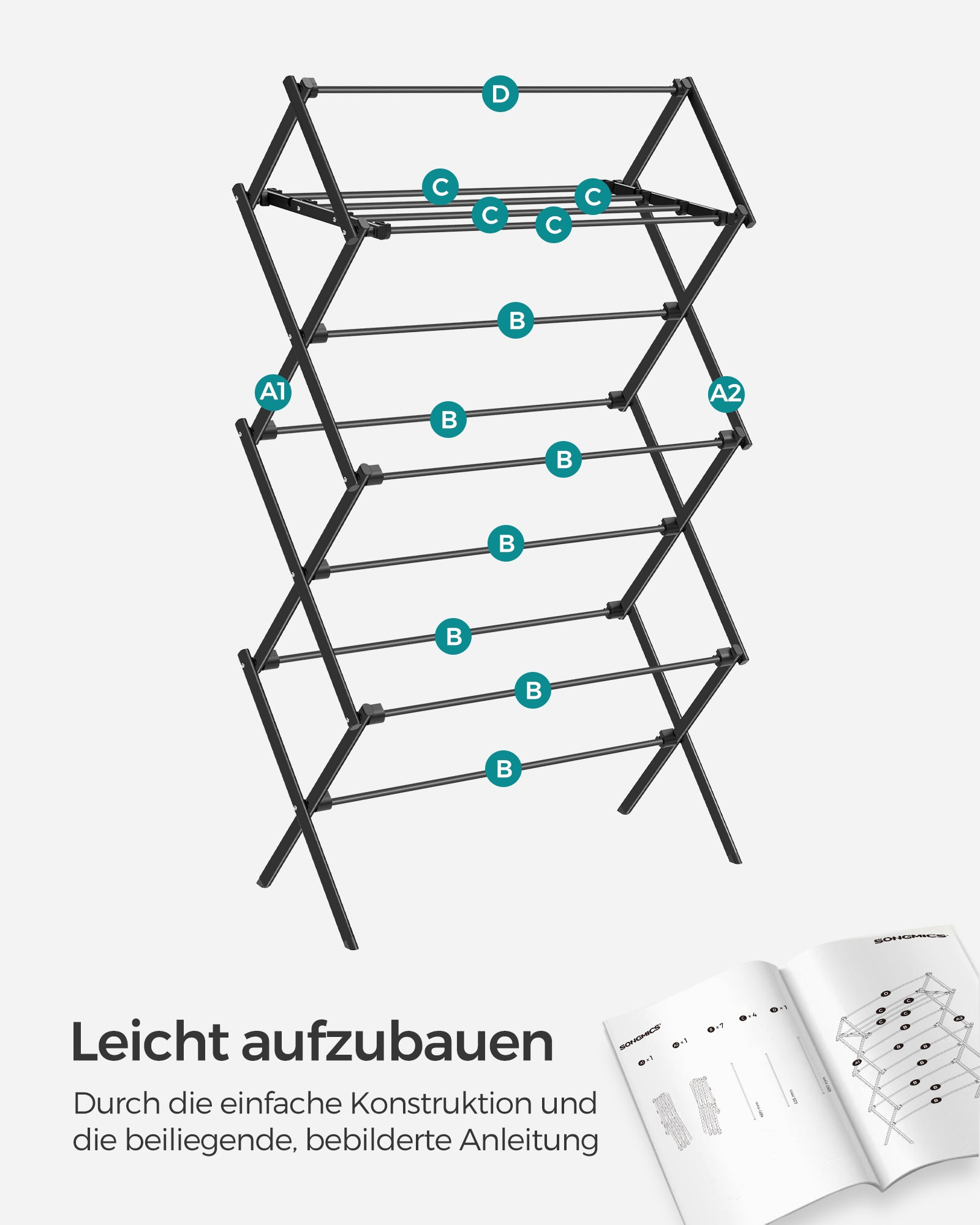 Draogk- mit Stahlrahmen- für den Gebrauch in Innen- und Außenbereiche