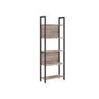 Buchregal - Wohnzimmerschrank - Holzbretter - Metallrahmen - Brown