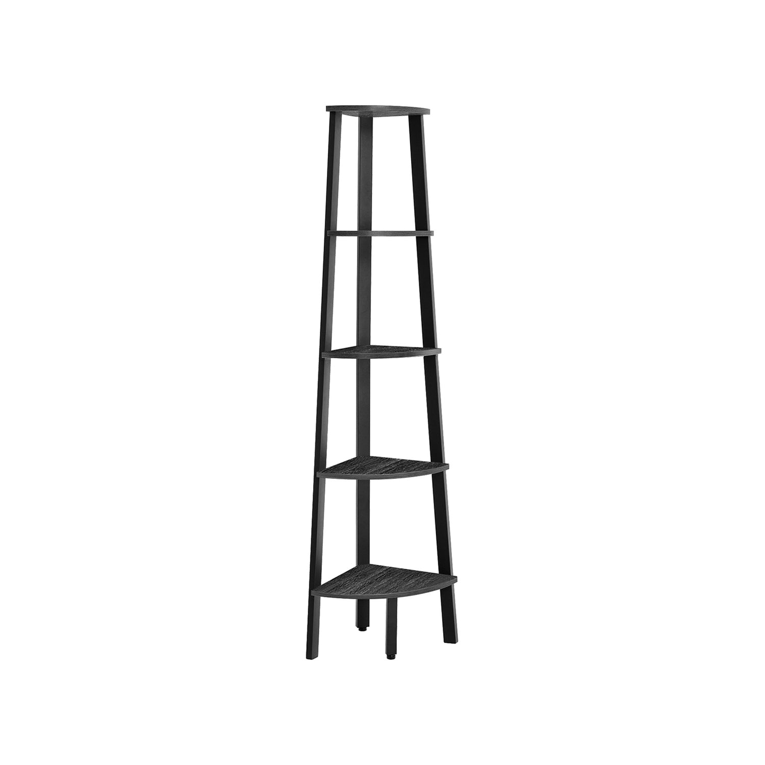 Bücherregal 5 Ebenen Industrielle Anthrazitgrau Matte Schwarz