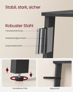 Bücherregal 5 Ebenen Industrielle Anthrazitgrau Matte Schwarz