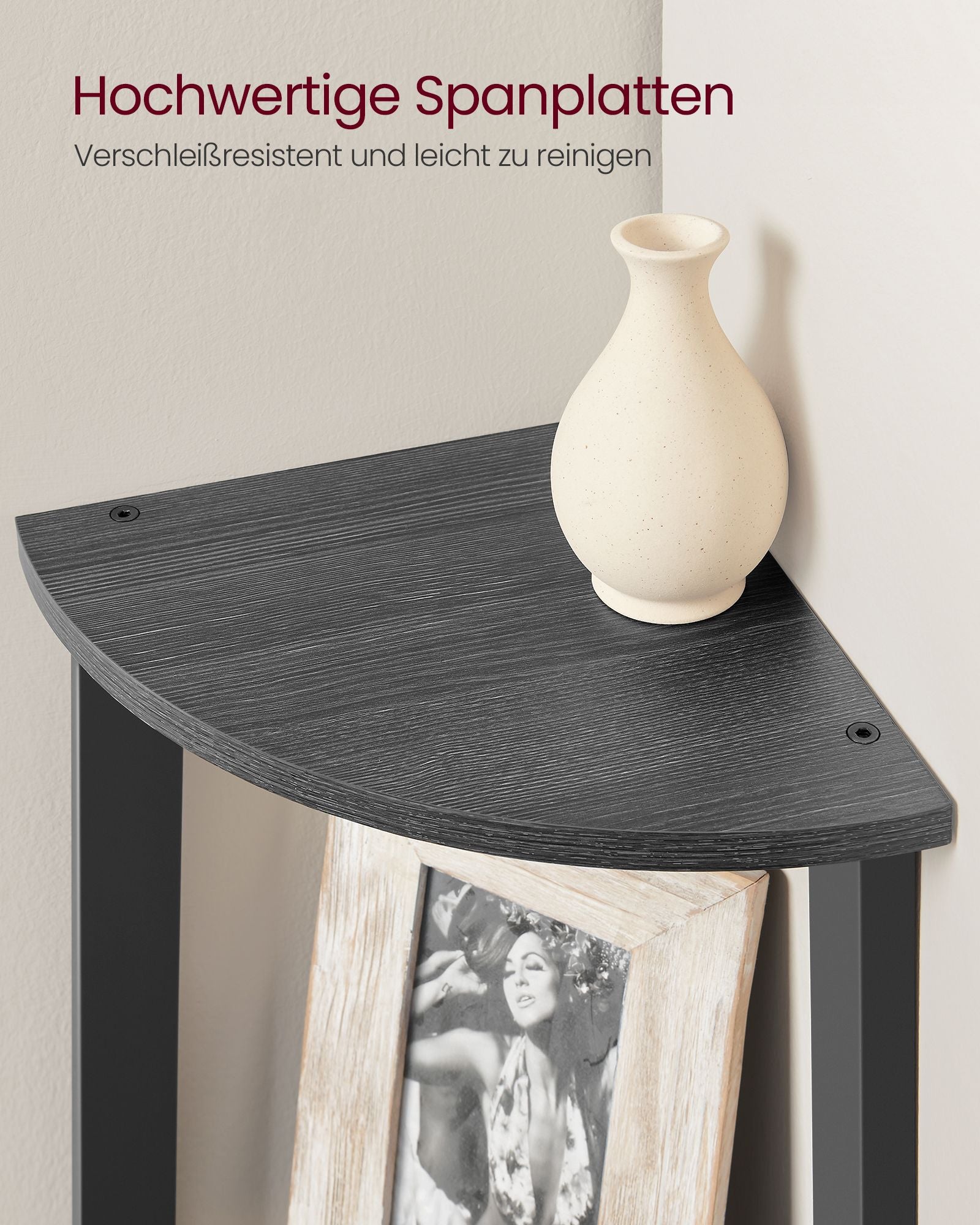 Bücherregal 5 Ebenen Industrielle Anthrazitgrau Matte Schwarz