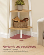 Bücherregal 5 Ebenen Industrial natürliche Eichenfarbe Matt White