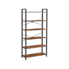 Bücherregal - 6 Level - 30 x 120 x 172,5 cm - Vintage Brown / Schwarz