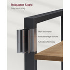 Bücherregal-6-Level-30 x 80 x 186 cm-Dark-Walnuss-Schwarz