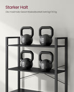 Bücherregal-6-Level-Industrial Design-Ebony-Zwart-Inktzwart