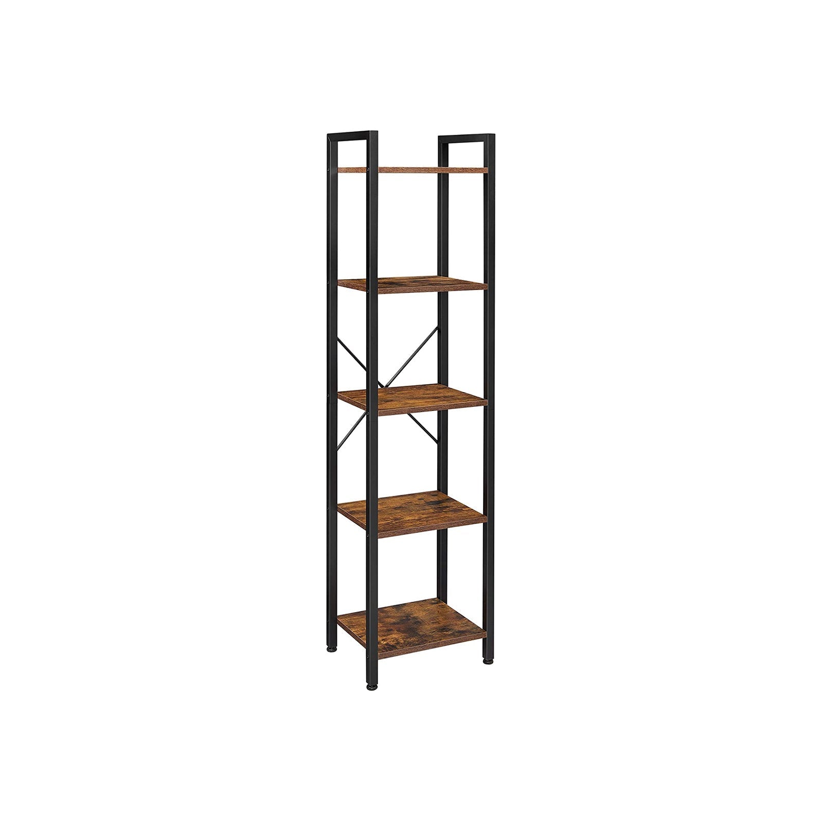 Bücherregal - Wandschrank - Wohnzimmerschrank - Vintage Brown/Schwarz
