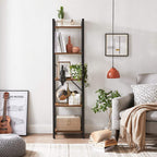 Bücherregal - Wandschrank - Wohnzimmerschrank - Vintage Brown/Schwarz
