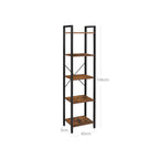 Bücherregal - Wandschrank - Wohnzimmerschrank - Vintage Brown/Schwarz