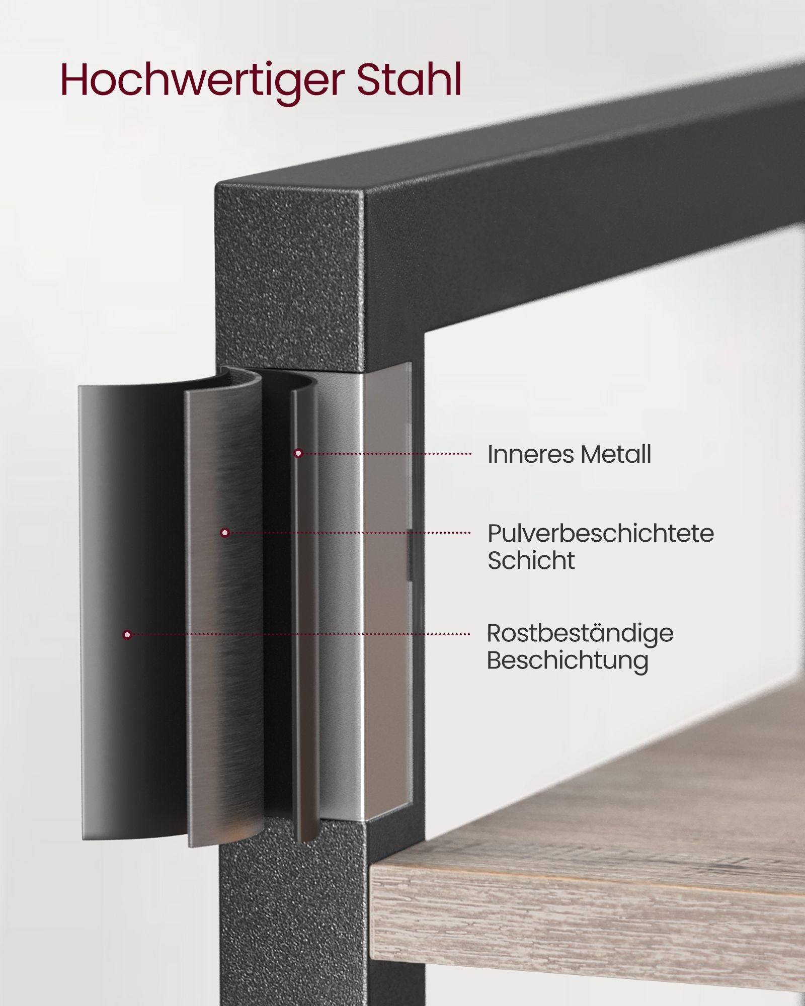 Bücherregal-mit 6 Level-offene Regale-Brege-Zwdeln
