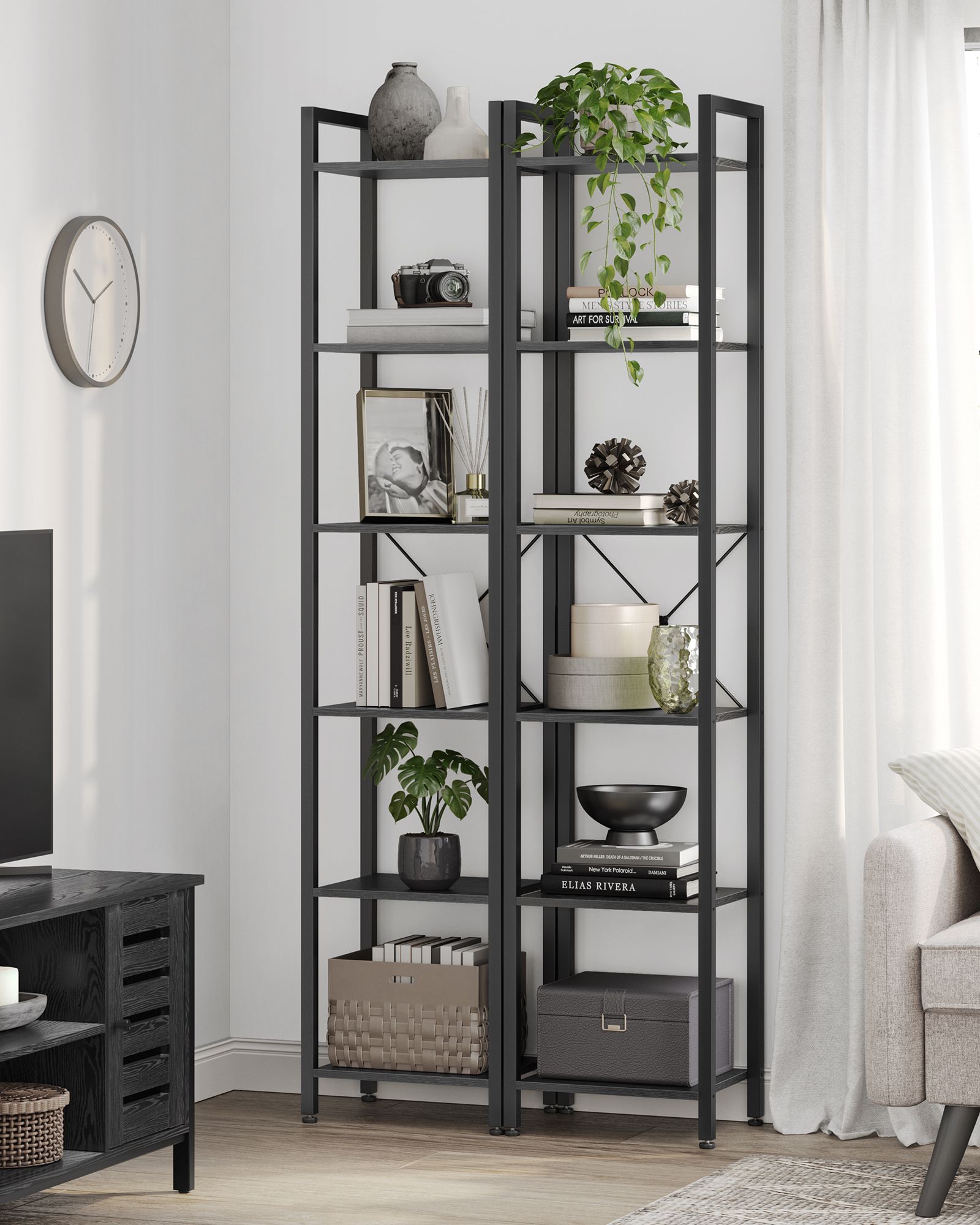 Bücherregal - mit 6 Levels und Griffen