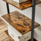 Bücherregal - Leiterbrett - 6 Boards - 60 x 30 x 204,8 cm - Industriedesign