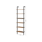 Bücherregal - Leiterbrett - 6 Boards - 60 x 30 x 204,8 cm - Industriedesign