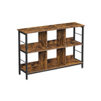 Bücherregal - Stehschrank mit 6 Fächern - Industriedesign - Brown/Schwarz