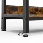Bücherregal - Stehschrank mit 6 Fächern - Industriedesign - Brown/Schwarz