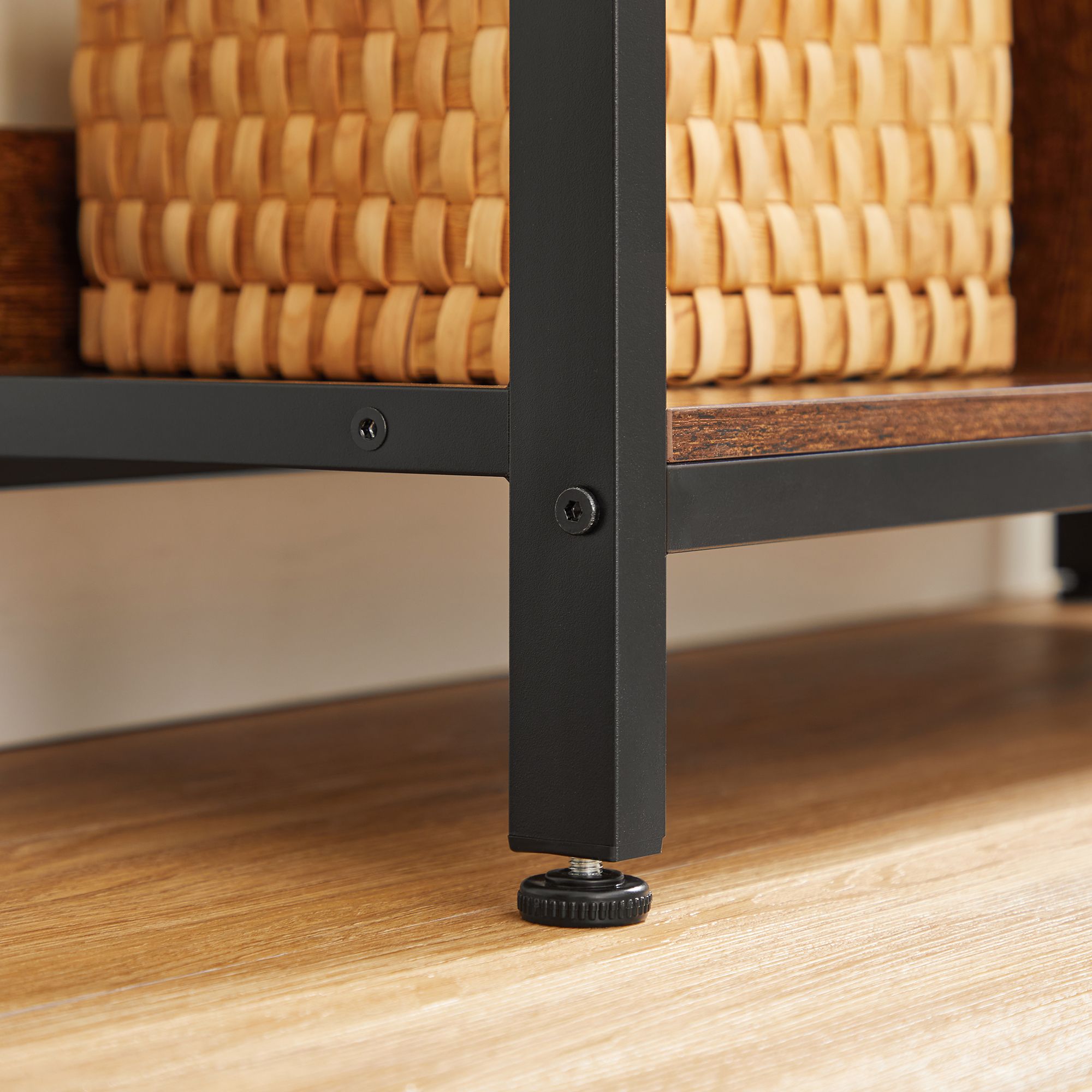 Wohnzimmerschrank - Lagerschrank - Stehstange - Brown -Zwart