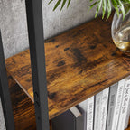 Bücherregal - Leiterschrank - Wohnzimmerschrank - Dekoret - Vintage Brown / Schwarz