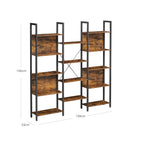 Bücherregal - Leiterschrank - Wohnzimmerschrank - Dekoret - Vintage Brown / Schwarz
